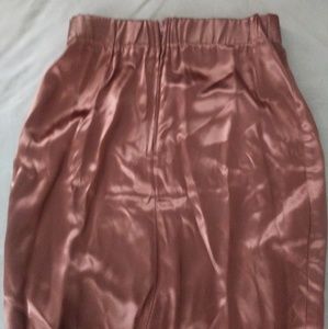 Copper satin skirt!